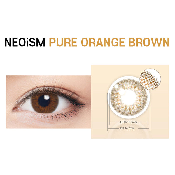 NEOISM PURE ORANGE BROWN 1 Day Color Lens 50 Pack