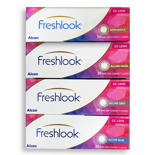 Alcon FreshLook One-Day CC Lens 30 pack (Satin Maple, Allure Hazel, Allure Gray, Allure Blue)