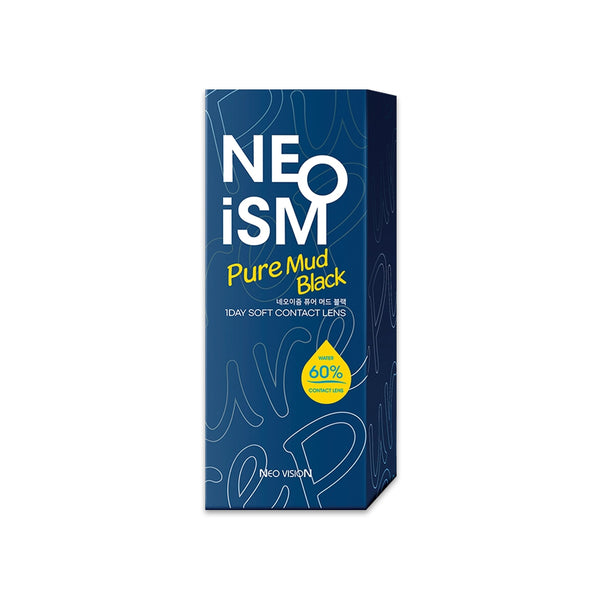 NEOISM PURE MUD BLACK 1 Day Color Lens 50 Pack