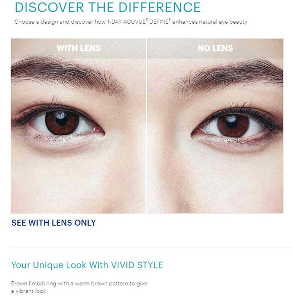 1-DAY ACUVUE  define Vivid Style 30 Pack