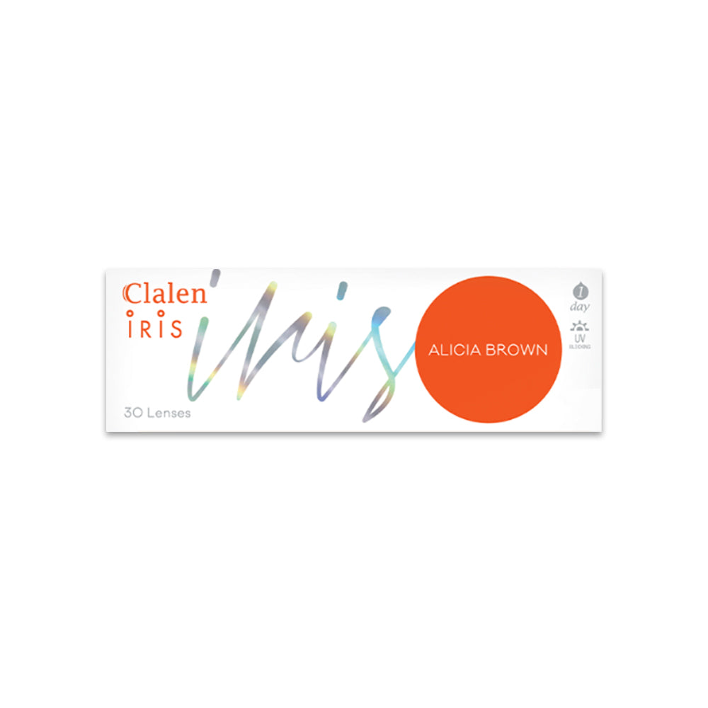 Clalen 1day iris ALICIA BROWN Myopia 30 Pack