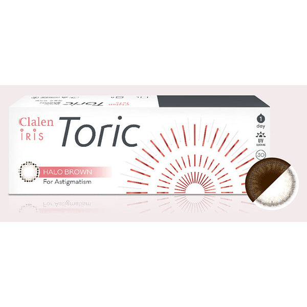 Clalen 1day iris Toric HALO BROWN Astigmatism 30 Pack